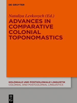 cover image of Advances in Comparative Colonial Toponomastics